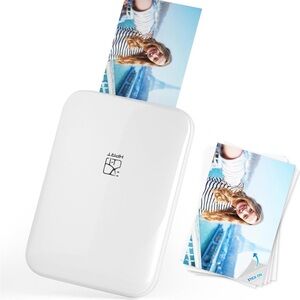 Mini Photo Printer with 50 Sheets Adhesive Paper